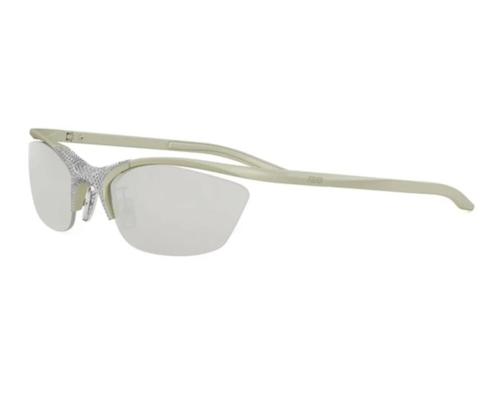NEW Fendi FE40176U Crystal Mask Sunglasses Green $1210